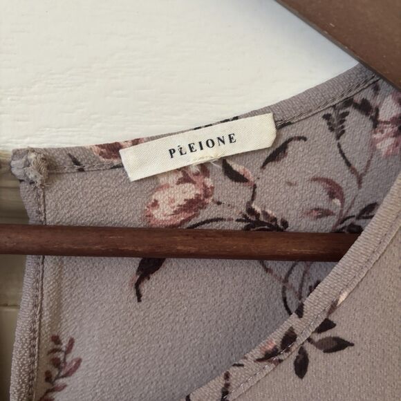 Pleione Anthropologie Womens Ruffled Coquette Blouse L Floral Cottagecore Dainty - Picture 6 of 12